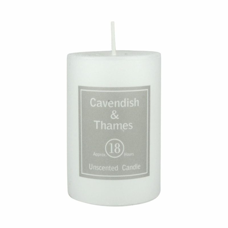 Keepsakes & Gifts | White Unscented Pillar Candle 7.5Cm Gifts Keepsakes & Gifts