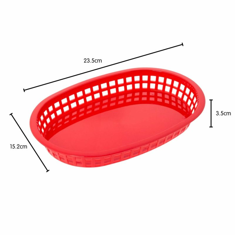 Kitchen Accessories | Assorted Oval Plastic Snack Baskets (Pack Of 3) Catering & Kitchen Kitchen Accessories