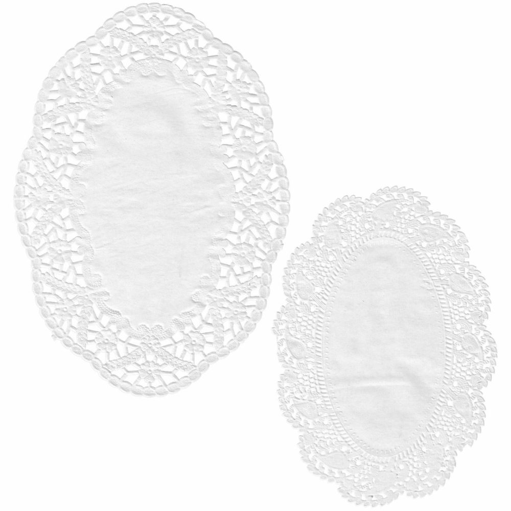 Kitchen Accessories | Assorted Paper Oval Lace Doilies (Pack Of 24) Catering & Kitchen Kitchen Accessories