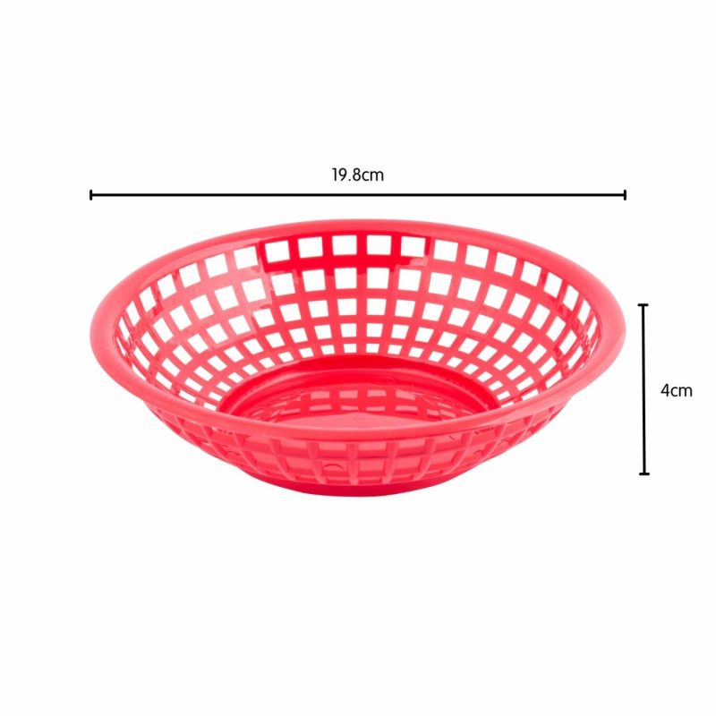 Kitchen Accessories | Assorted Round Plastic Snack Baskets (Pack Of 3) Catering & Kitchen Kitchen Accessories