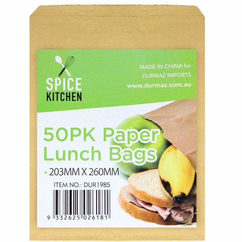 Kitchen Accessories | Brown Paper Lunch Bags 26Cm (Pack Of 50) Catering & Kitchen Kitchen Accessories