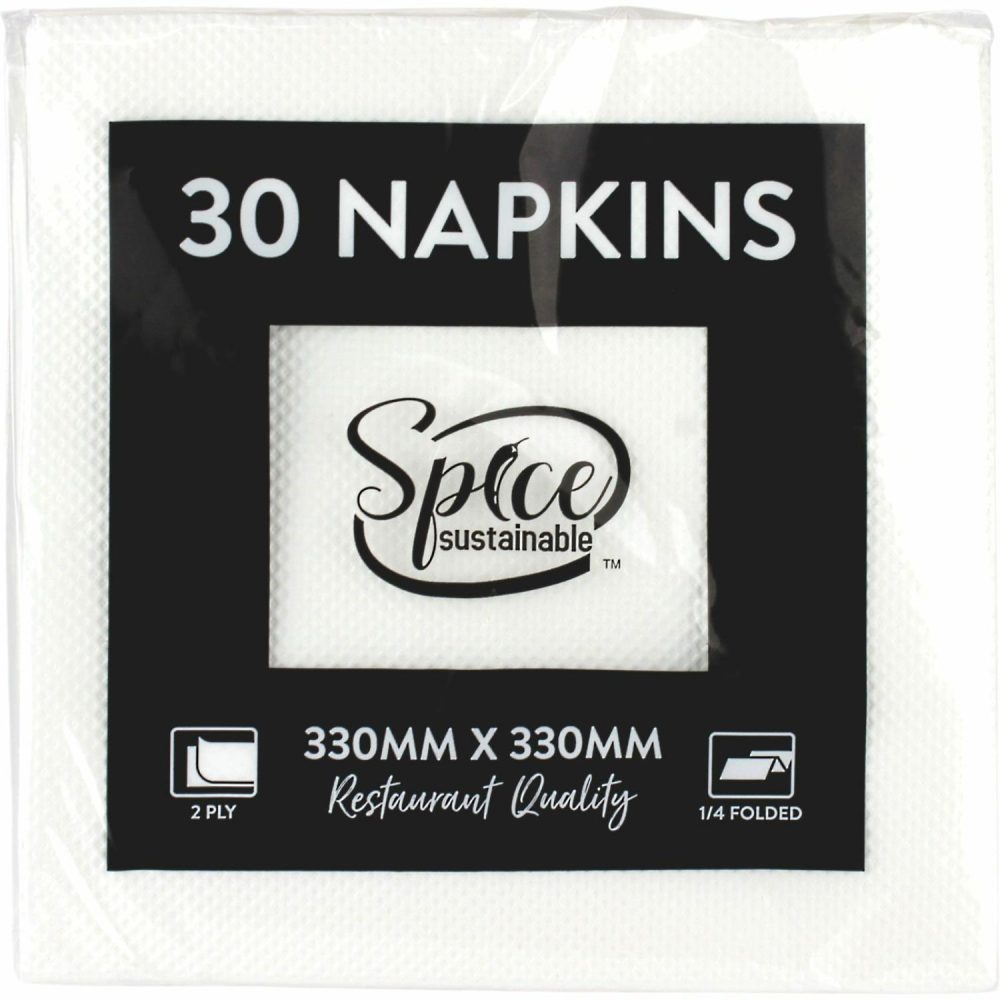 Kitchen Accessories | Bulk White Large Napkins (Pack Of 30) Catering & Kitchen Kitchen Accessories