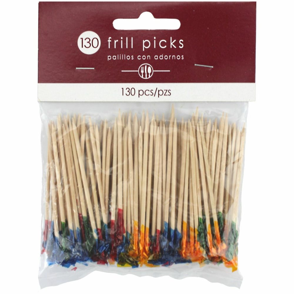 Kitchen Accessories | Cello Frilled Toothpicks (Pack Of 130) Catering & Kitchen Kitchen Accessories