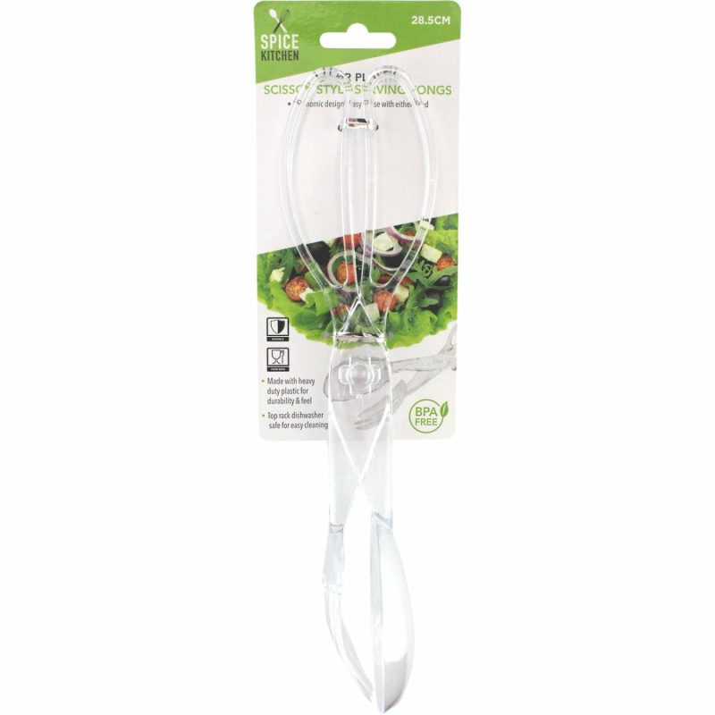 Kitchen Accessories | Clear Plastic Salad Scissor Tongs 28.5Cm Catering & Kitchen Kitchen Accessories