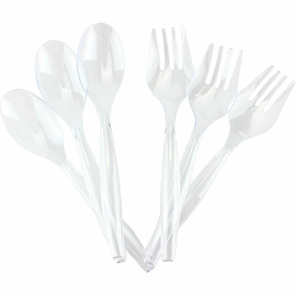 Kitchen Accessories | Clear Plastic Salad Servers (6 Pieces) Catering & Kitchen Cutlery & Utensils