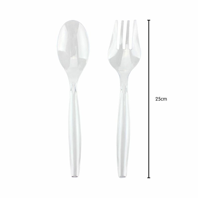 Kitchen Accessories | Clear Plastic Salad Servers (6 Pieces) Catering & Kitchen Cutlery & Utensils