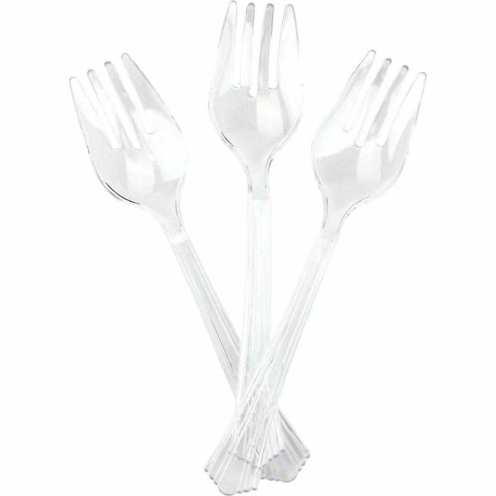 Kitchen Accessories | Clear Plastic Serving Forks (Set Of 3) Catering & Kitchen Cutlery & Utensils