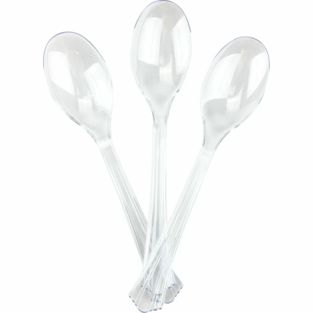 Kitchen Accessories | Clear Plastic Serving Spoons (Set Of 3) Catering & Kitchen Cutlery & Utensils