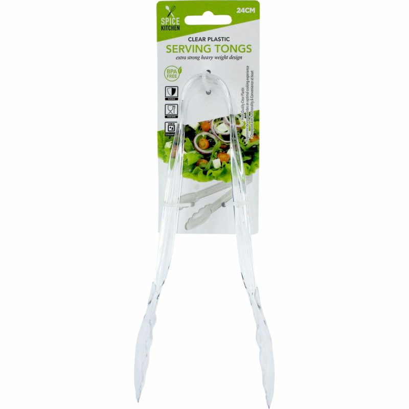 Kitchen Accessories | Clear Plastic Serving Tongs 24Cm Catering & Kitchen Kitchen Accessories