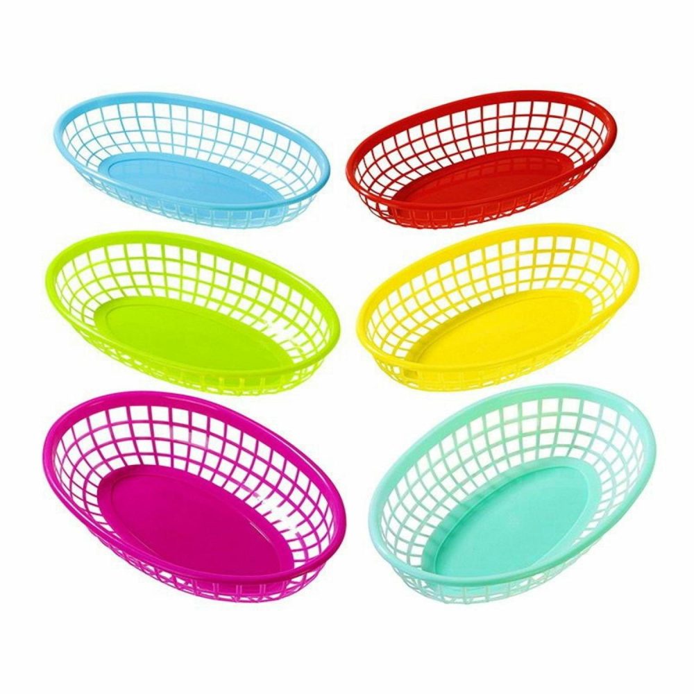 Kitchen Accessories | Coloured Plastic Snack Baskets (Pack Of 6) Catering & Kitchen Kitchen Accessories