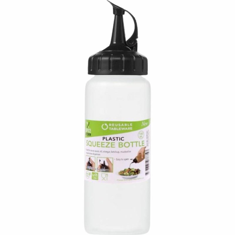 Kitchen Accessories | Plastic Clear Sauce Bottle 180Ml Catering & Kitchen Kitchen Accessories