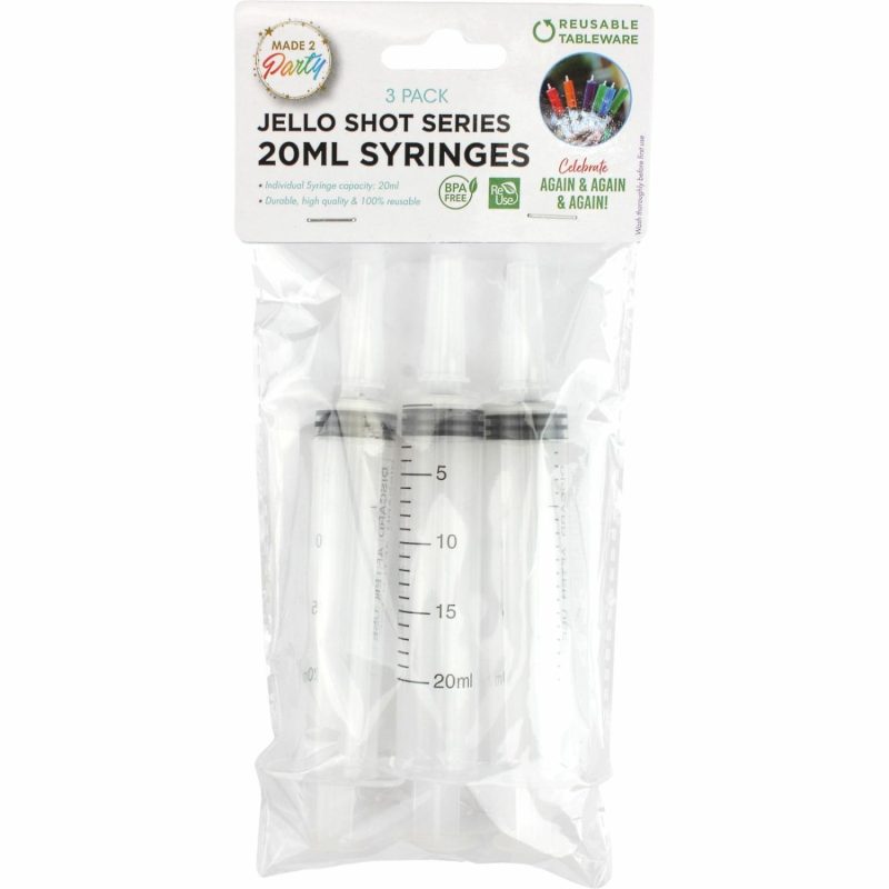 Kitchen Accessories | Plastic Dessert Syringes 20Ml (Pack Of 3) Catering & Kitchen Kitchen Accessories