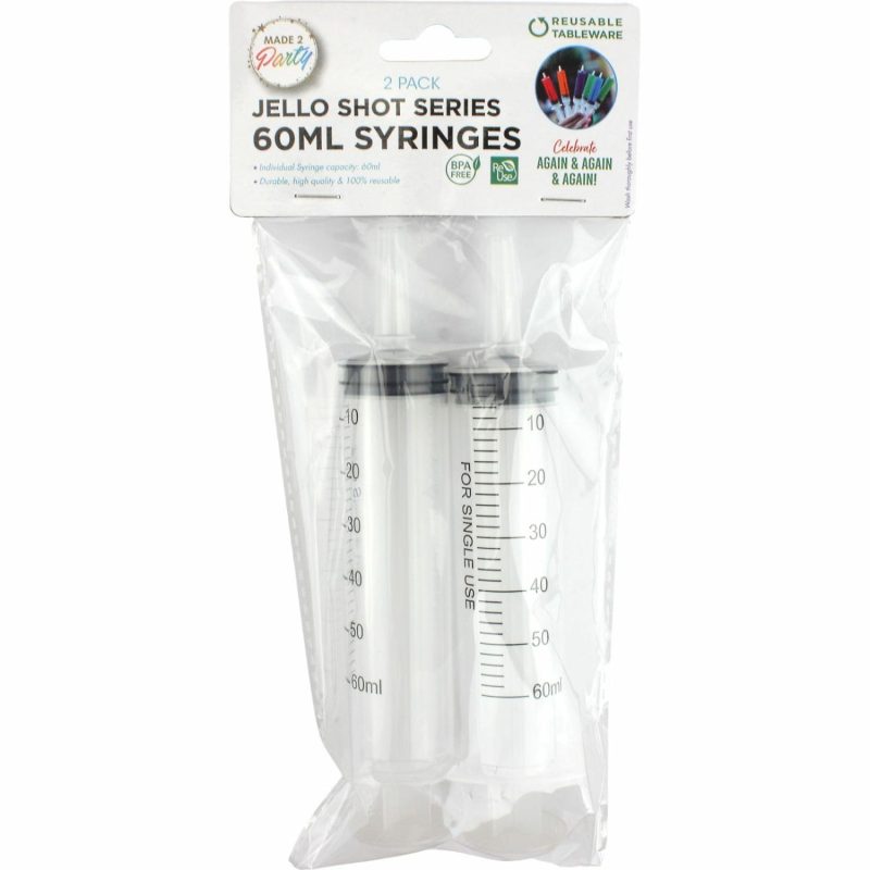 Kitchen Accessories | Plastic Dessert Syringes 60Ml (Pack Of 2) Catering & Kitchen Kitchen Accessories