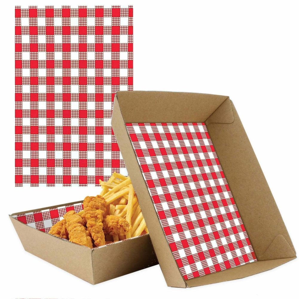 Kitchen Accessories | Red Gingham Printed Grease Proof Paper (200 Sheets) Catering & Kitchen Kitchen Accessories