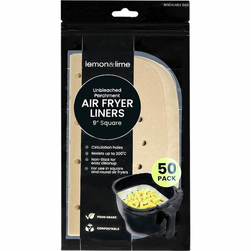 Kitchen Accessories | Square Air Fryer Paper Liners (Pack Of 50) Catering & Kitchen Kitchen Accessories