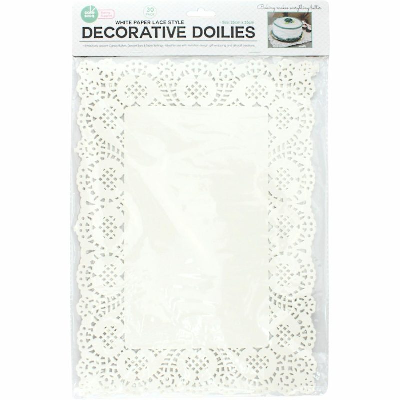 Kitchen Accessories | White Large Rectangular Paper Doilies (Pack Of 30) Catering & Kitchen Kitchen Accessories