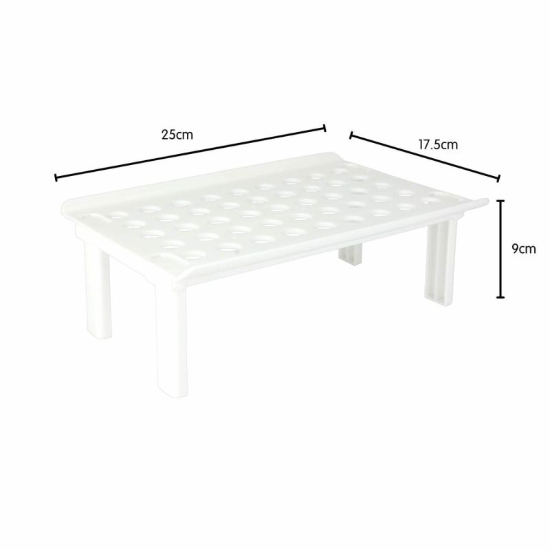 Kitchen Accessories | White Plastic Stackable Storage Shelf Catering & Kitchen Kitchen Accessories