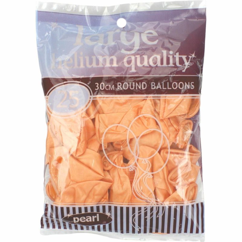 Latex Balloons | Apricot Pearl Balloons 30Cm (Pack Of 25) Balloons Latex Balloons