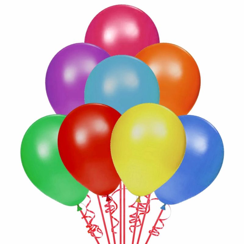 Latex Balloons | Assorted Bright Coloured Balloons 25Cm (Pack Of 15) Balloons Latex Balloons