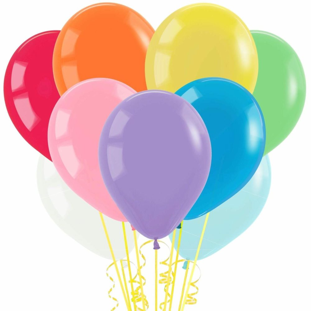 Latex Balloons | Assorted Coloured Balloons 23Cm (Pack Of 20) Balloons Latex Balloons