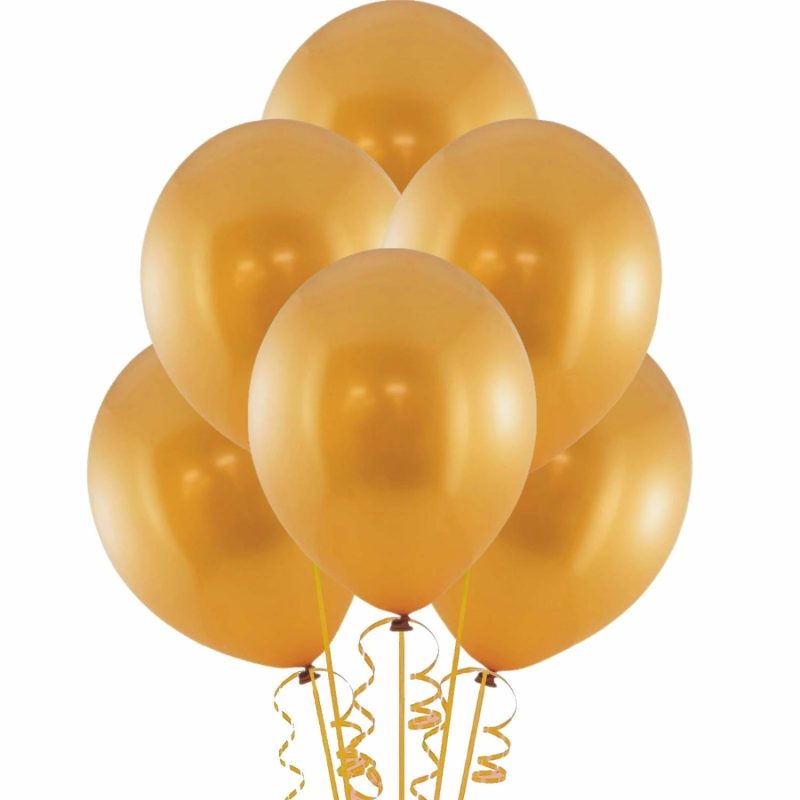 Latex Balloons | Copper Metallic Latex Balloons 25Cm (Pack Of 15) Balloons Latex Balloons