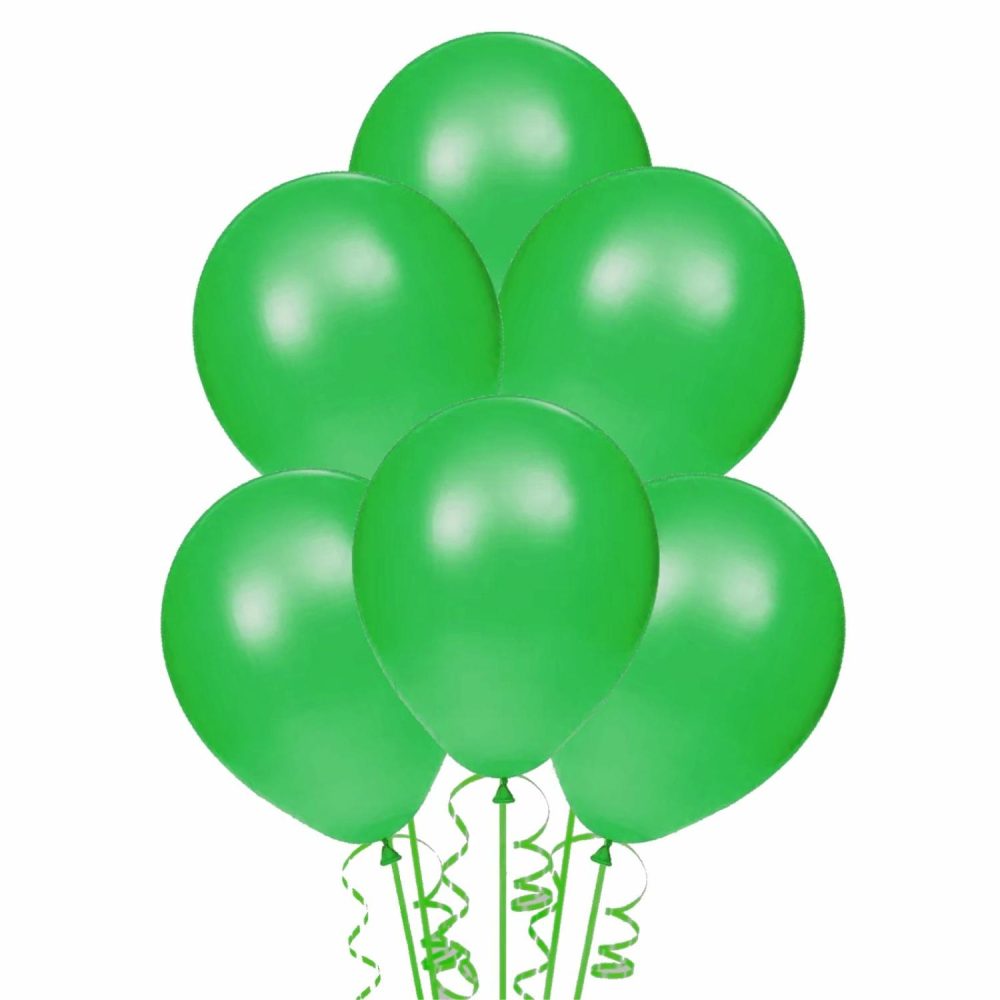 Latex Balloons | Green Party Balloons 25Cm (Pack Of 15) Balloons Latex Balloons