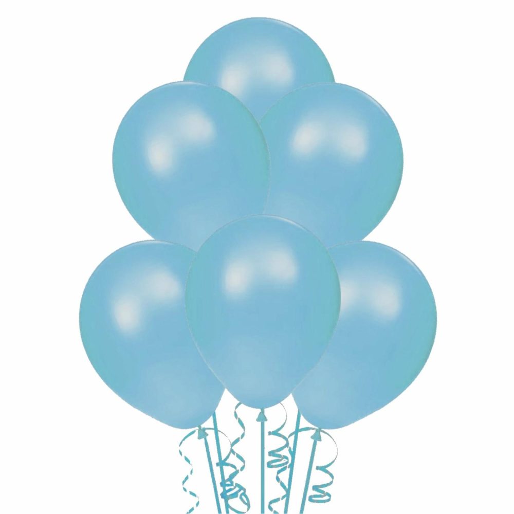 Latex Balloons | Light Blue Party Balloons 25Cm (Pack Of 15) Balloons Latex Balloons