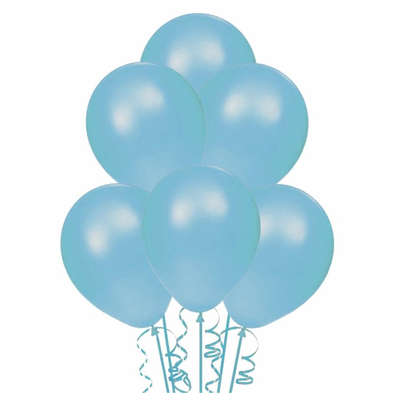 Latex Balloons | Light Blue Party Balloons 25Cm (Pack Of 15) Balloons Latex Balloons