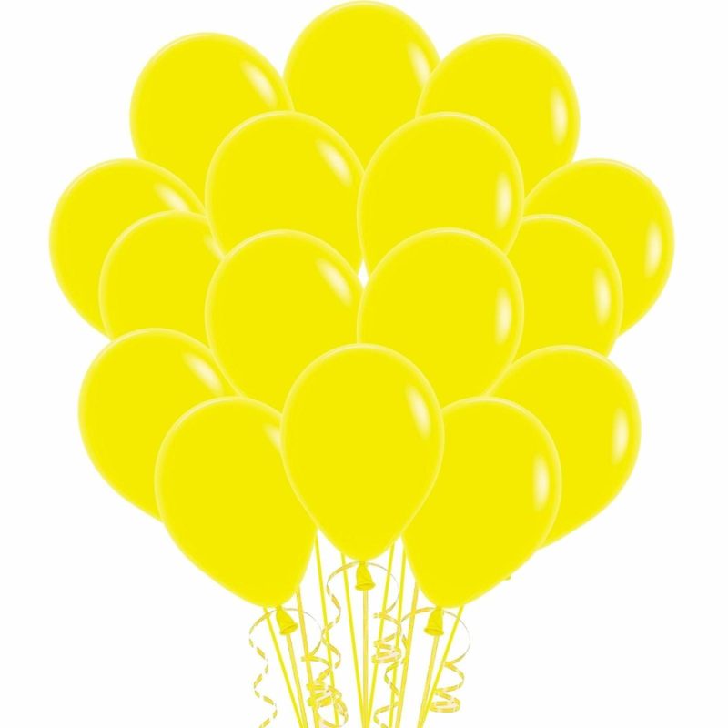 Latex Balloons | Matte Yellow Latex Small 12Cm Balloons (Pack Of 20) Balloons Latex Balloons