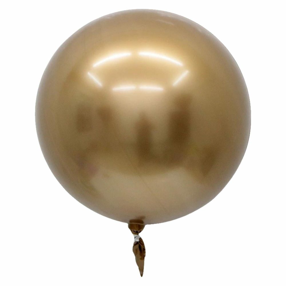 Latex Balloons | Metalic Gold Bubble Balloon 46Cm Balloons Latex Balloons