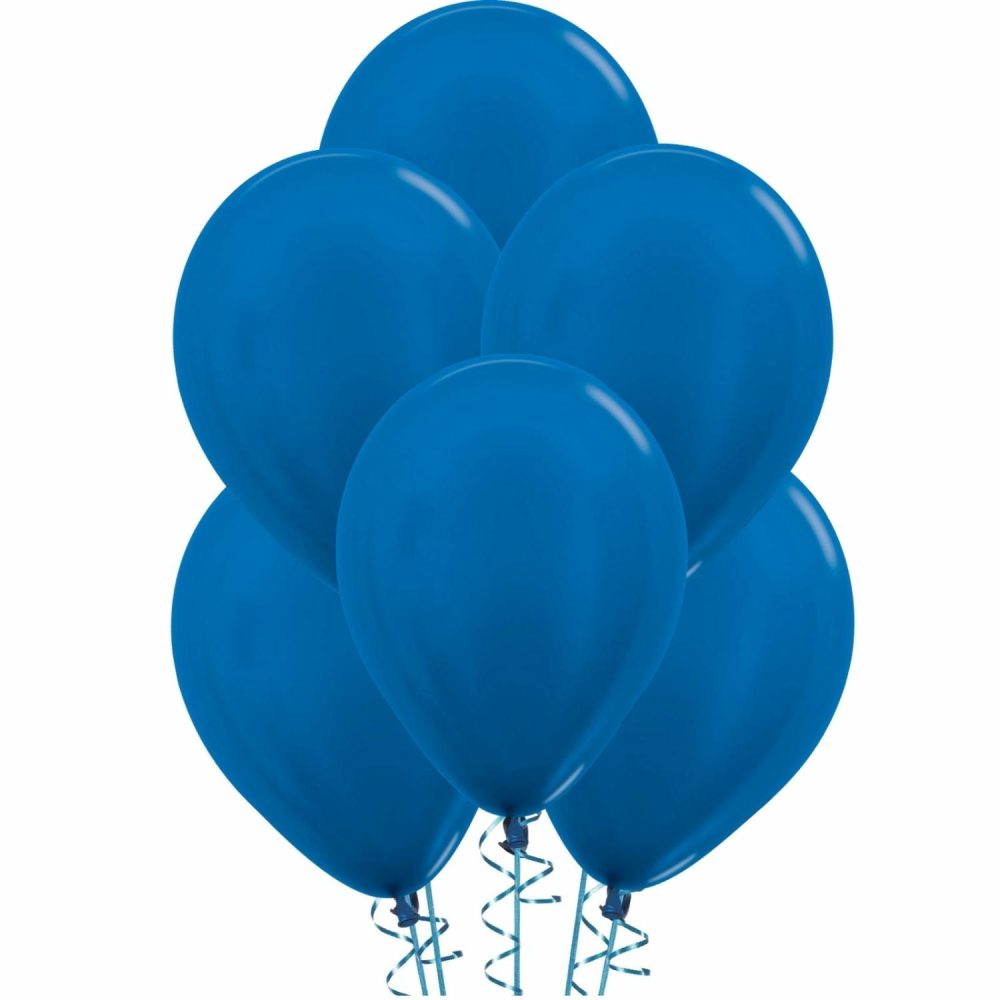 Latex Balloons | Metallic Blue Latex Balloons 30Cm Round (Pack Of 25) Balloons Latex Balloons