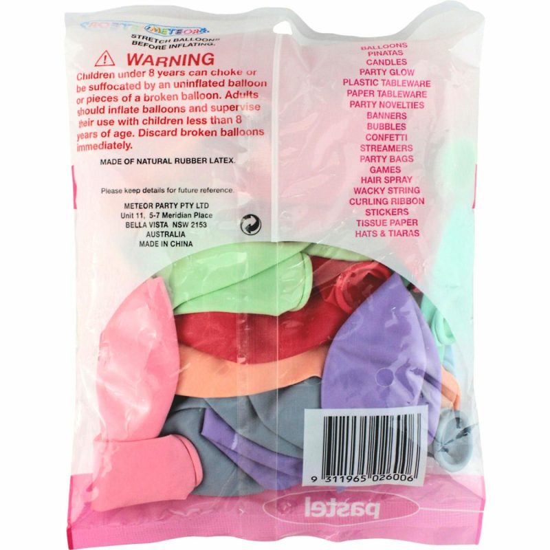 Latex Balloons | Pastel Assorted Macaron Latex Round Balloons 30Cm (Pack Of 25) Balloons Latex Balloons