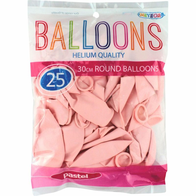 Latex Balloons | Pastel Macaron Pink Latex Round Balloons 30Cm (Pack Of 25) Balloons Latex Balloons