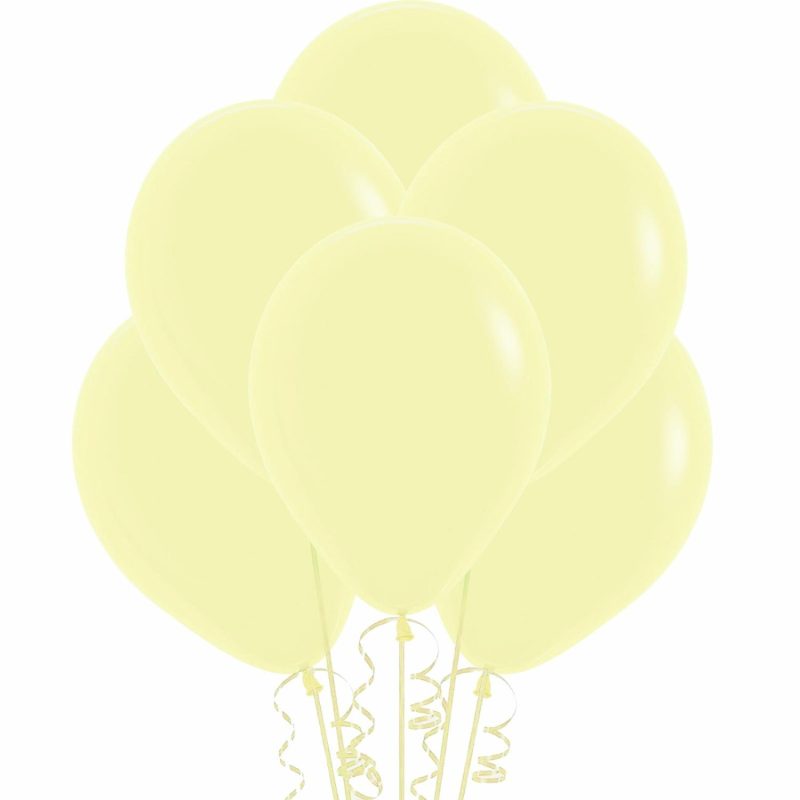 Latex Balloons | Pastel Macaron Yellow Latex Round Balloons 30Cm (Pack Of 25) Balloons Latex Balloons