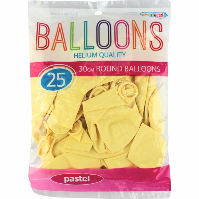 Latex Balloons | Pastel Macaron Yellow Latex Round Balloons 30Cm (Pack Of 25) Balloons Latex Balloons