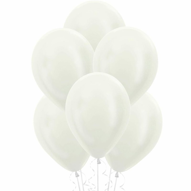 Latex Balloons | White Pearl Balloons 30Cm (Pack Of 100) Balloons Latex Balloons