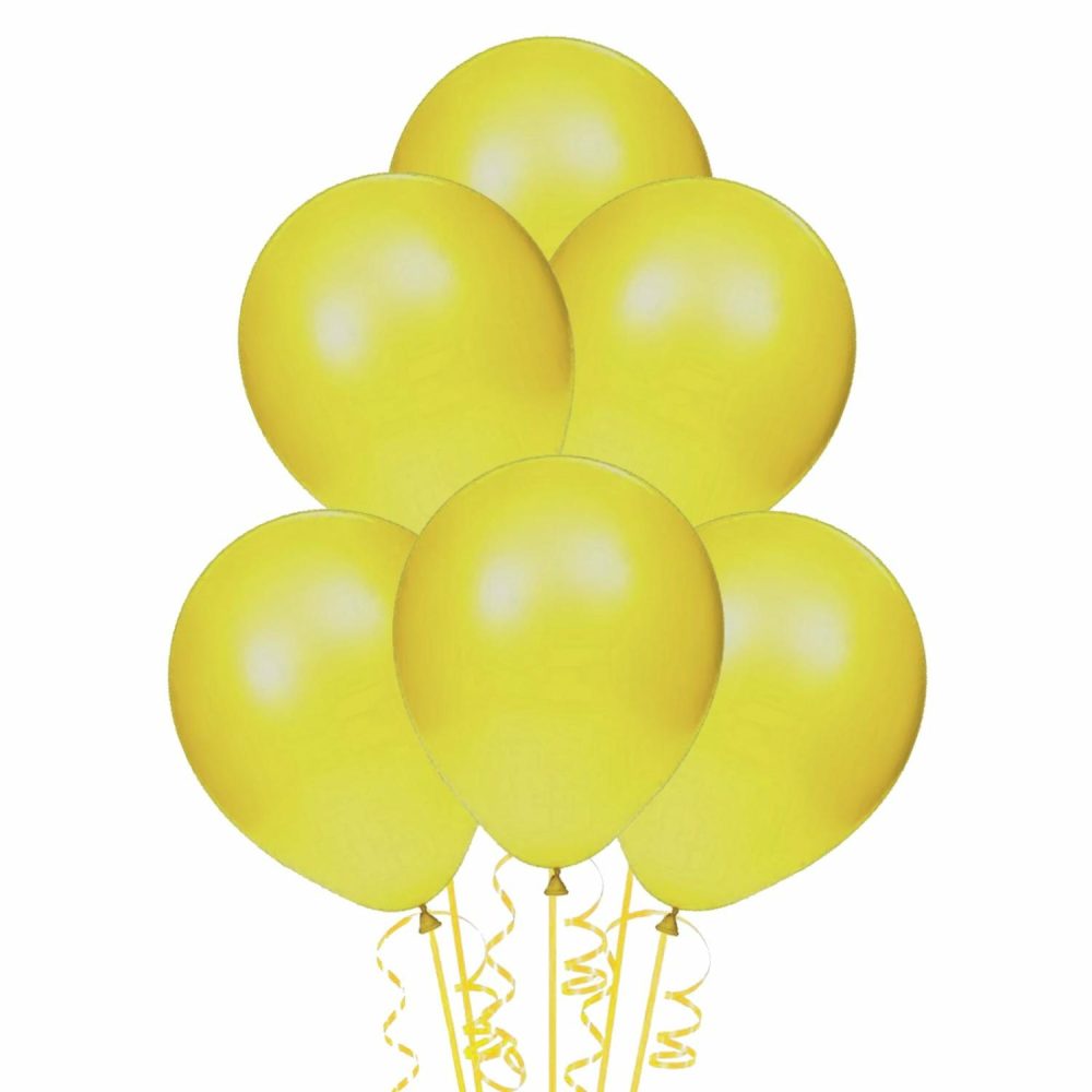 Latex Balloons | Yellow Party Balloons 25Cm (Pack Of 15) Balloons Latex Balloons