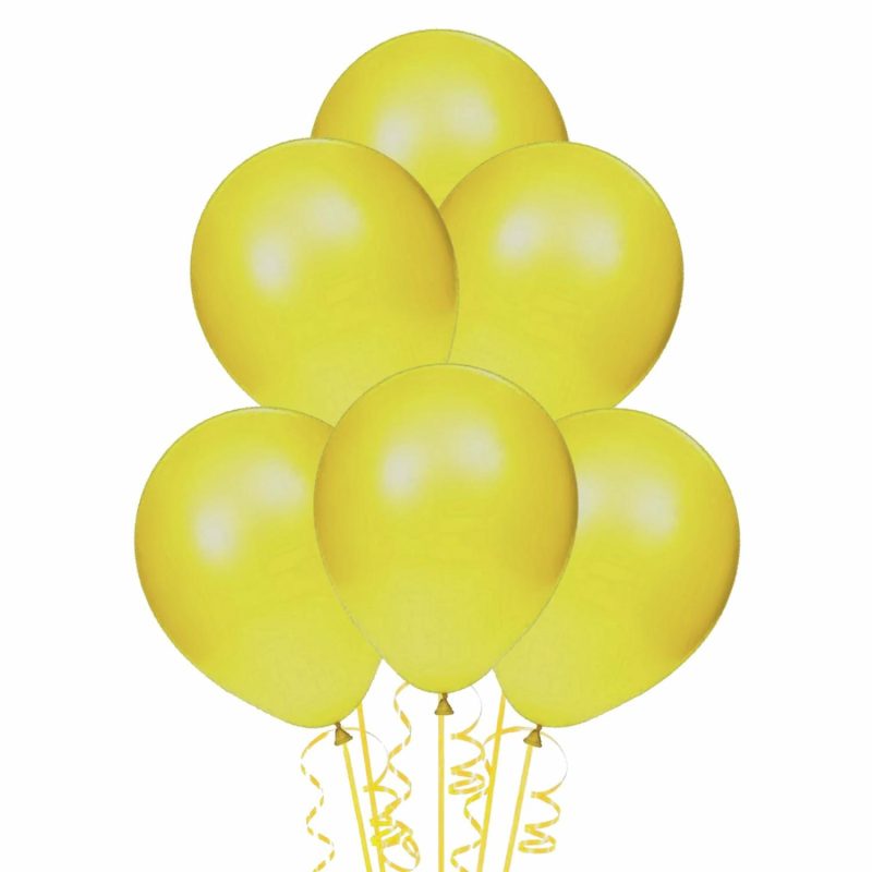 Latex Balloons | Yellow Party Balloons 25Cm (Pack Of 15) Balloons Latex Balloons