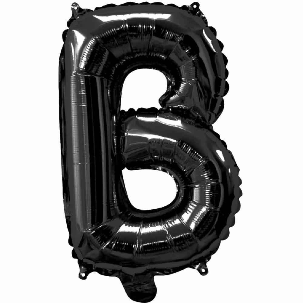 Letters & Numbers | Black Letter B Foil Air Fill Balloon 35Cm Balloons Letters & Numbers