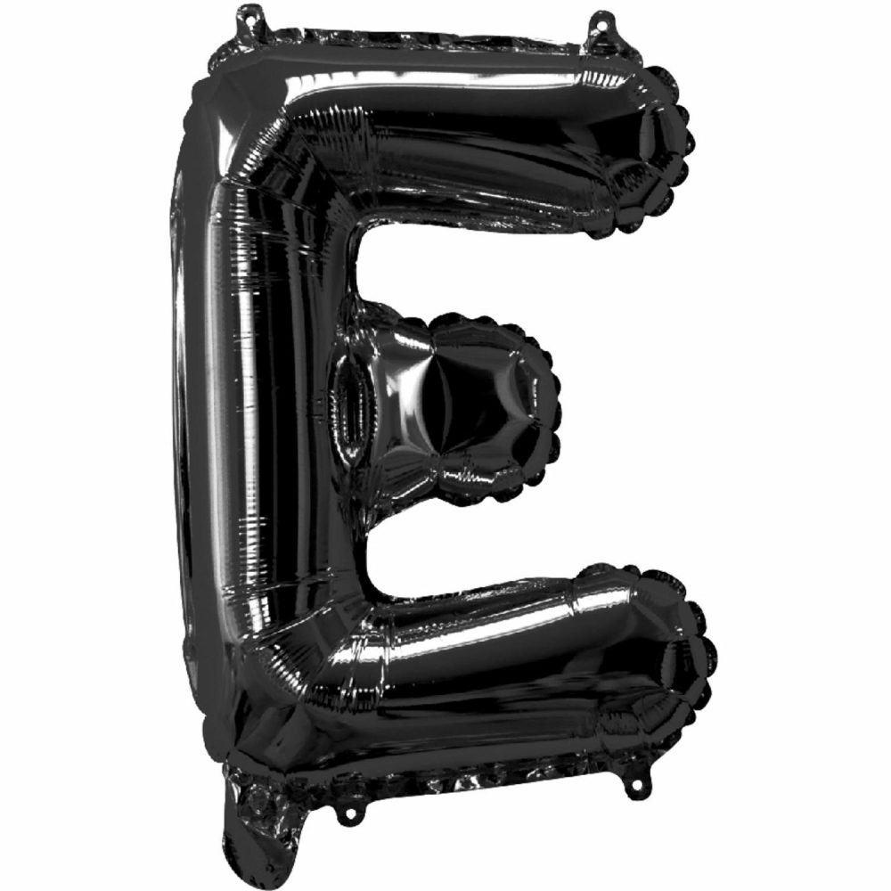 Letters & Numbers | Black Letter E Foil Air Fill Balloon 35Cm Balloons Letters & Numbers