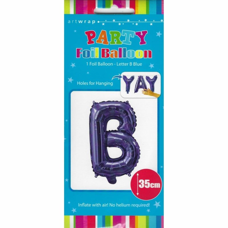 Letters & Numbers | Blue Letter B Foil Air Fill Balloon 35Cm Balloons Letters & Numbers