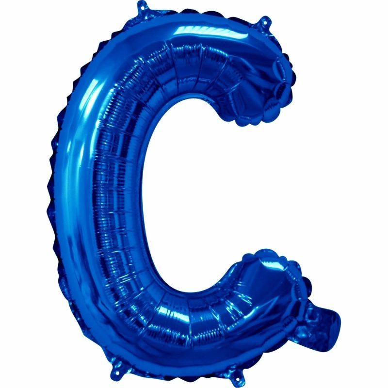 Letters & Numbers | Blue Letter C Foil Air Fill Balloon 35Cm Balloons Letters & Numbers