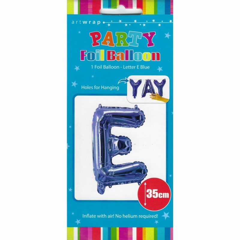 Letters & Numbers | Blue Letter E Foil Air Fill Balloon 35Cm Balloons Letters & Numbers