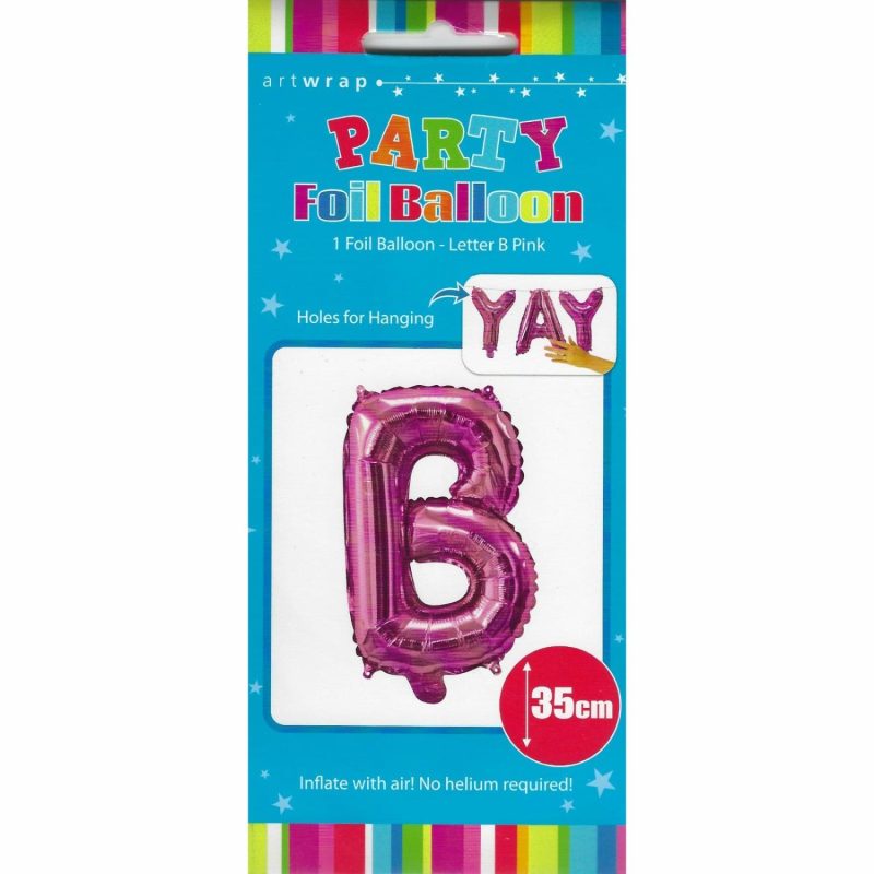 Letters & Numbers | Pink Letter B Foil Air Fill Balloon 35Cm Balloons Letters & Numbers