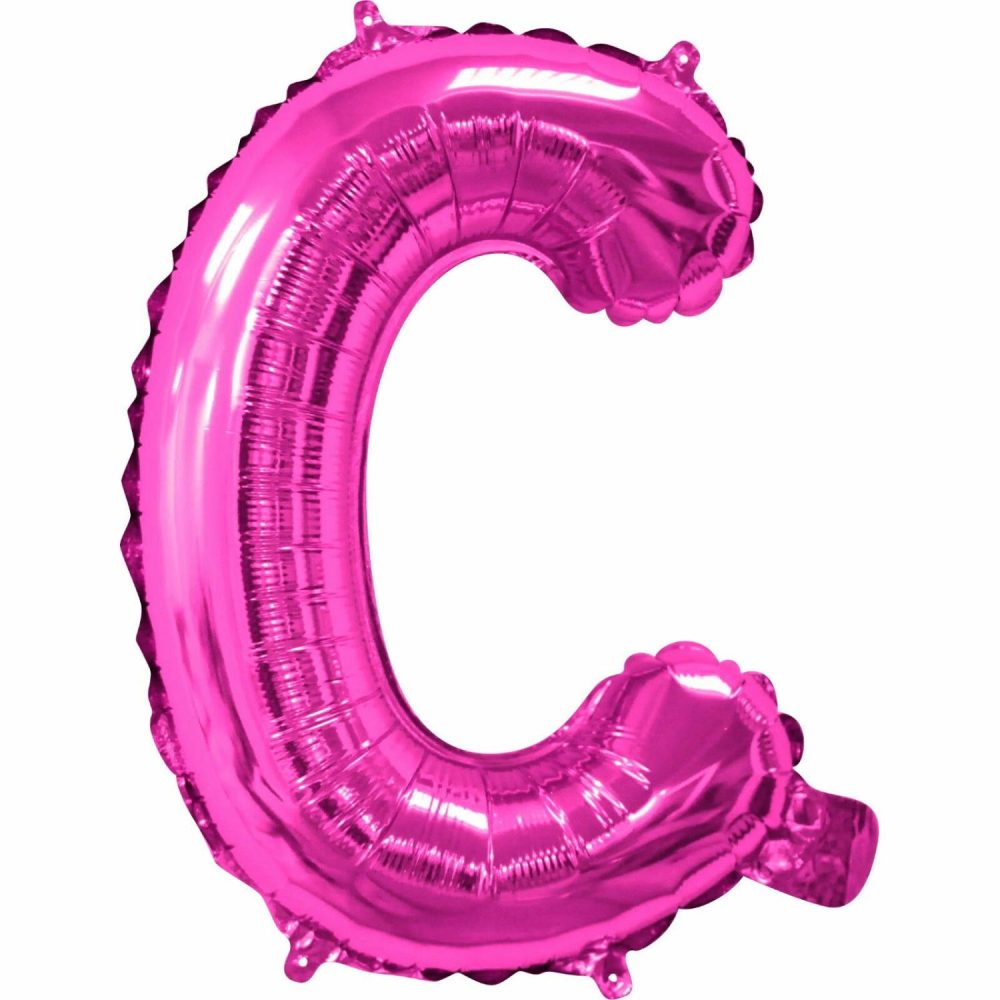 Letters & Numbers | Pink Letter C Foil Air Fill Balloon 35Cm Balloons Letters & Numbers