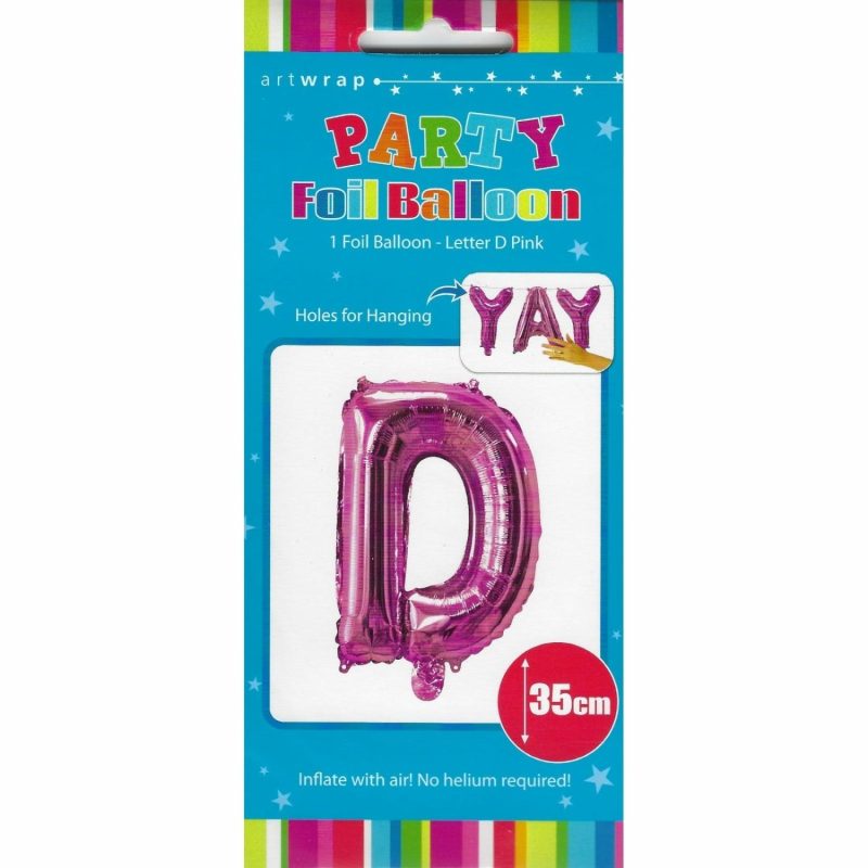 Letters & Numbers | Pink Letter D Foil Air Fill Balloon 35Cm Balloons Letters & Numbers