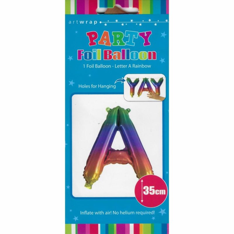 Letters & Numbers | Rainbow Letter A Balloon 35Cm Balloons Letters & Numbers