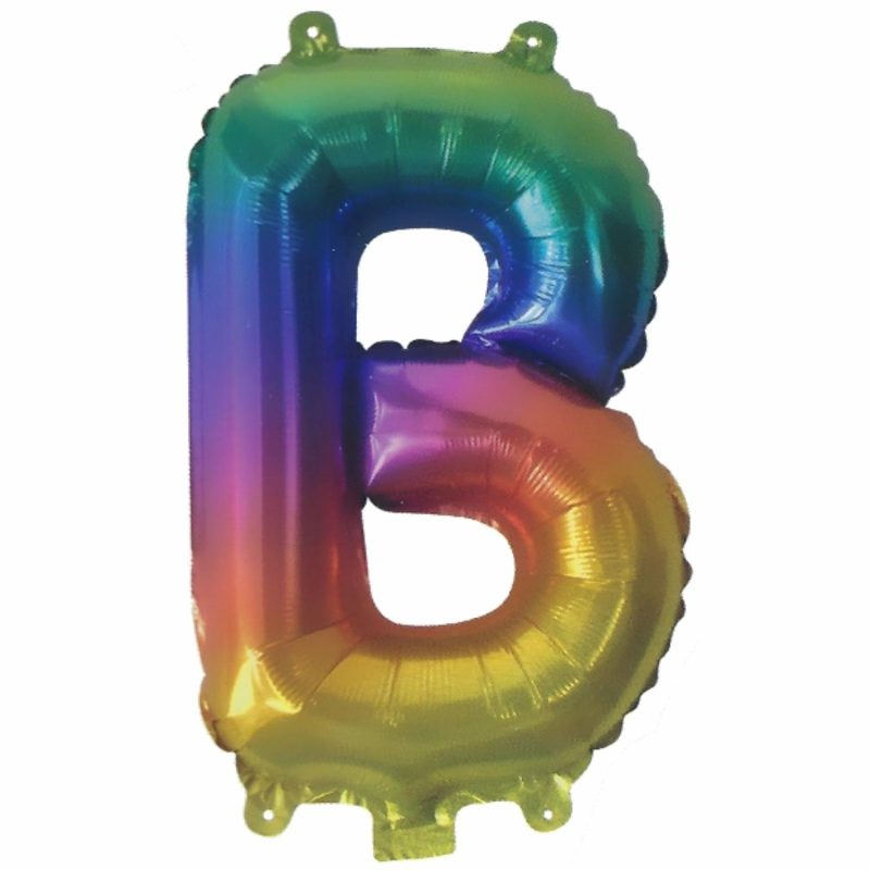 Letters & Numbers | Rainbow Letter B Balloon 35Cm Balloons Letters & Numbers