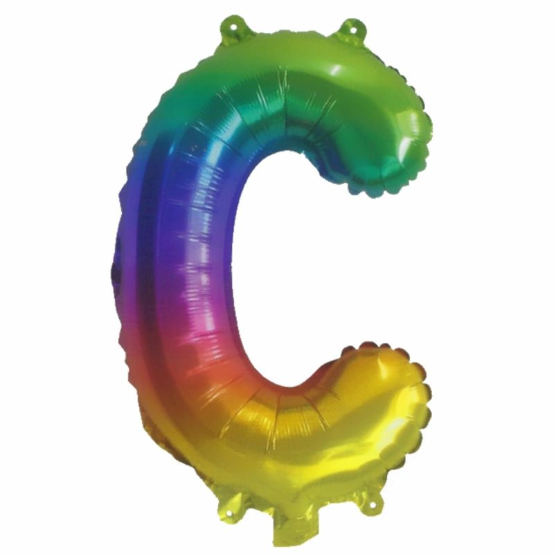 Letters & Numbers | Rainbow Letter C Balloon 35Cm Balloons Letters & Numbers