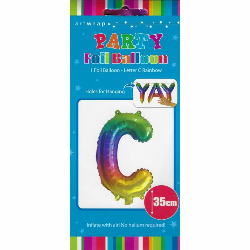 Letters & Numbers | Rainbow Letter C Balloon 35Cm Balloons Letters & Numbers